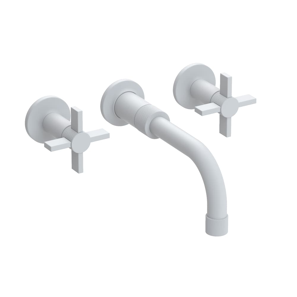 Pardees 1.2 GPM Wall Mounted Widespread Bathroom Faucet with Cross Handles