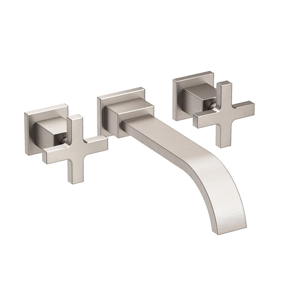 Secant 1.2 GPM Wall Mounted Widespread Bathroom Faucet
