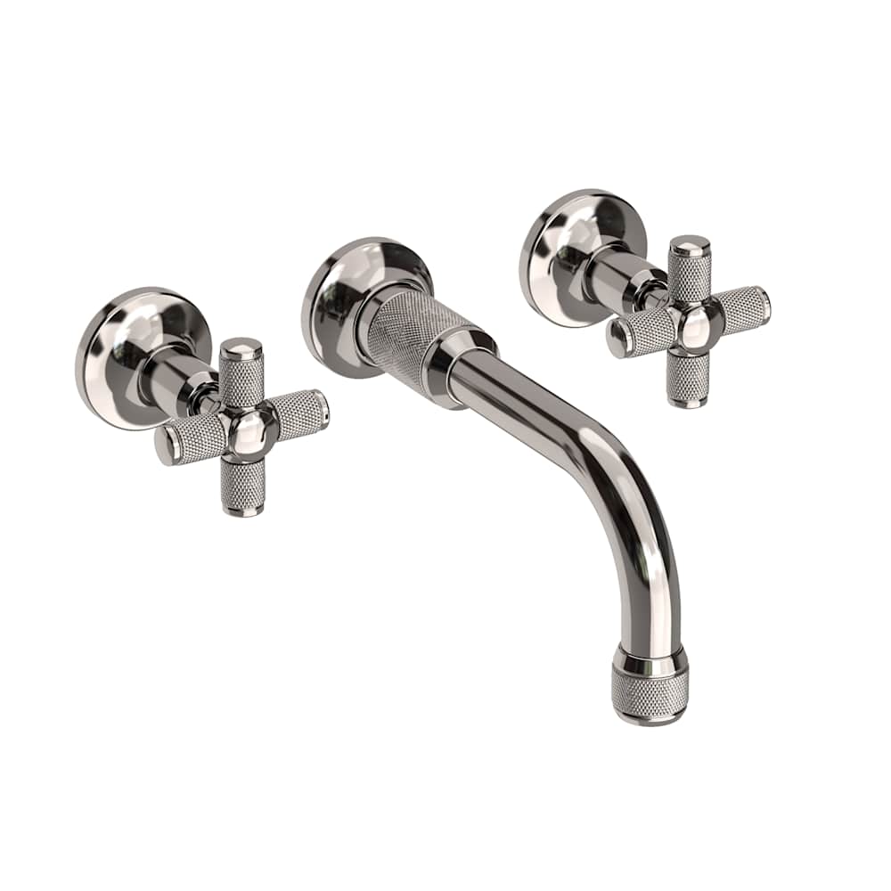 Clemens 1.2 GPM Wall Mounted Widespread Bathroom Faucet with Cross Handles