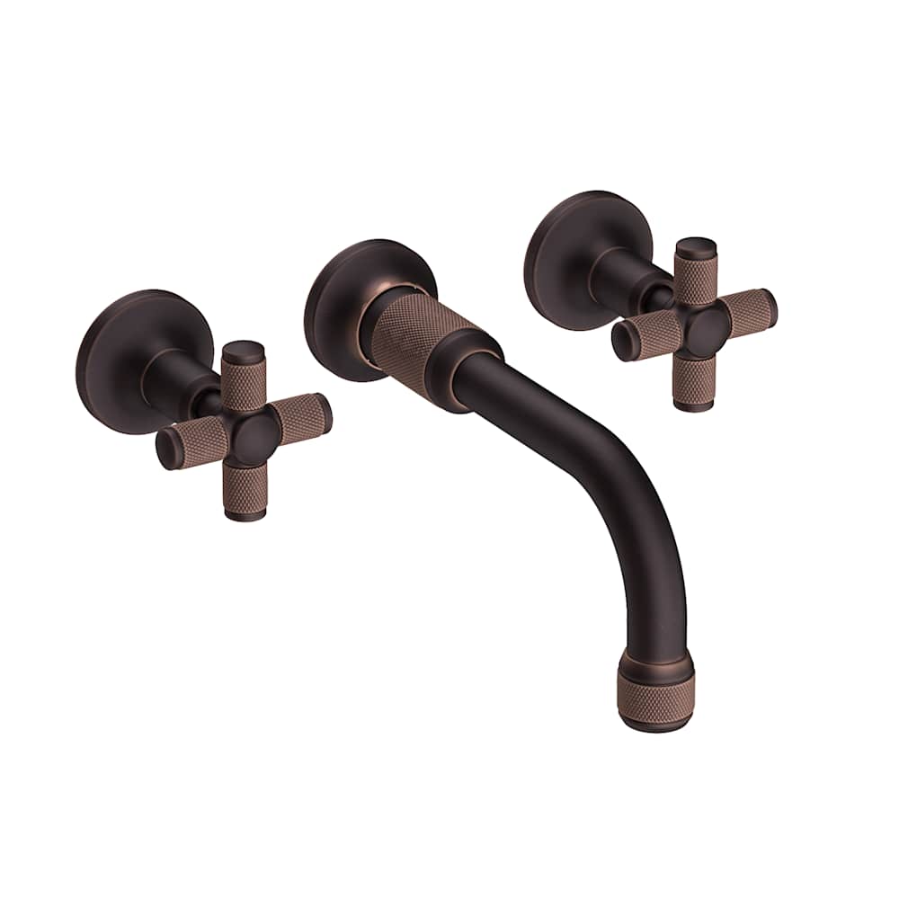 Clemens 1.2 GPM Wall Mounted Widespread Bathroom Faucet with Cross Handles