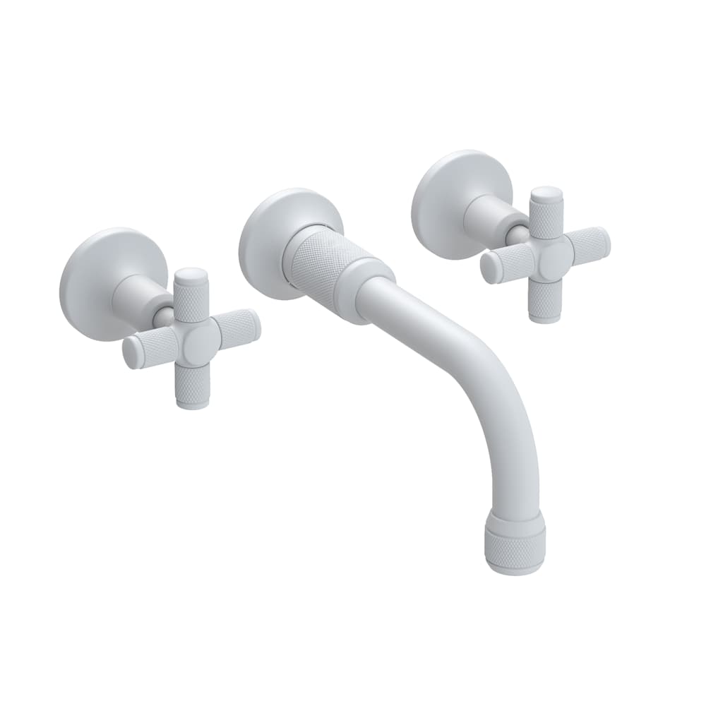 Clemens 1.2 GPM Wall Mounted Widespread Bathroom Faucet with Cross Handles