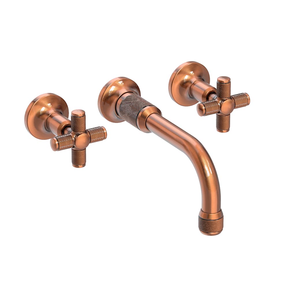 Clemens 1.2 GPM Wall Mounted Widespread Bathroom Faucet with Cross Handles