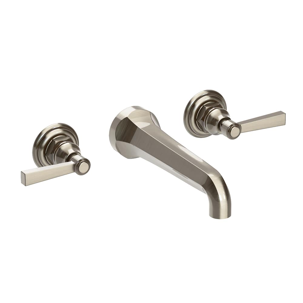 Astor 1.2 GPM Wall Mounted Widespread Bathroom Faucet with Lever Handles