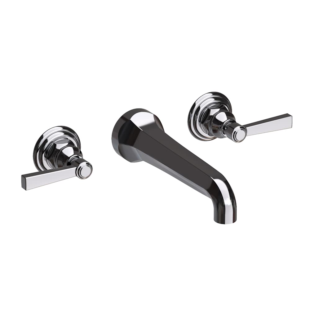 Astor 1.2 GPM Wall Mounted Widespread Bathroom Faucet with Lever Handles