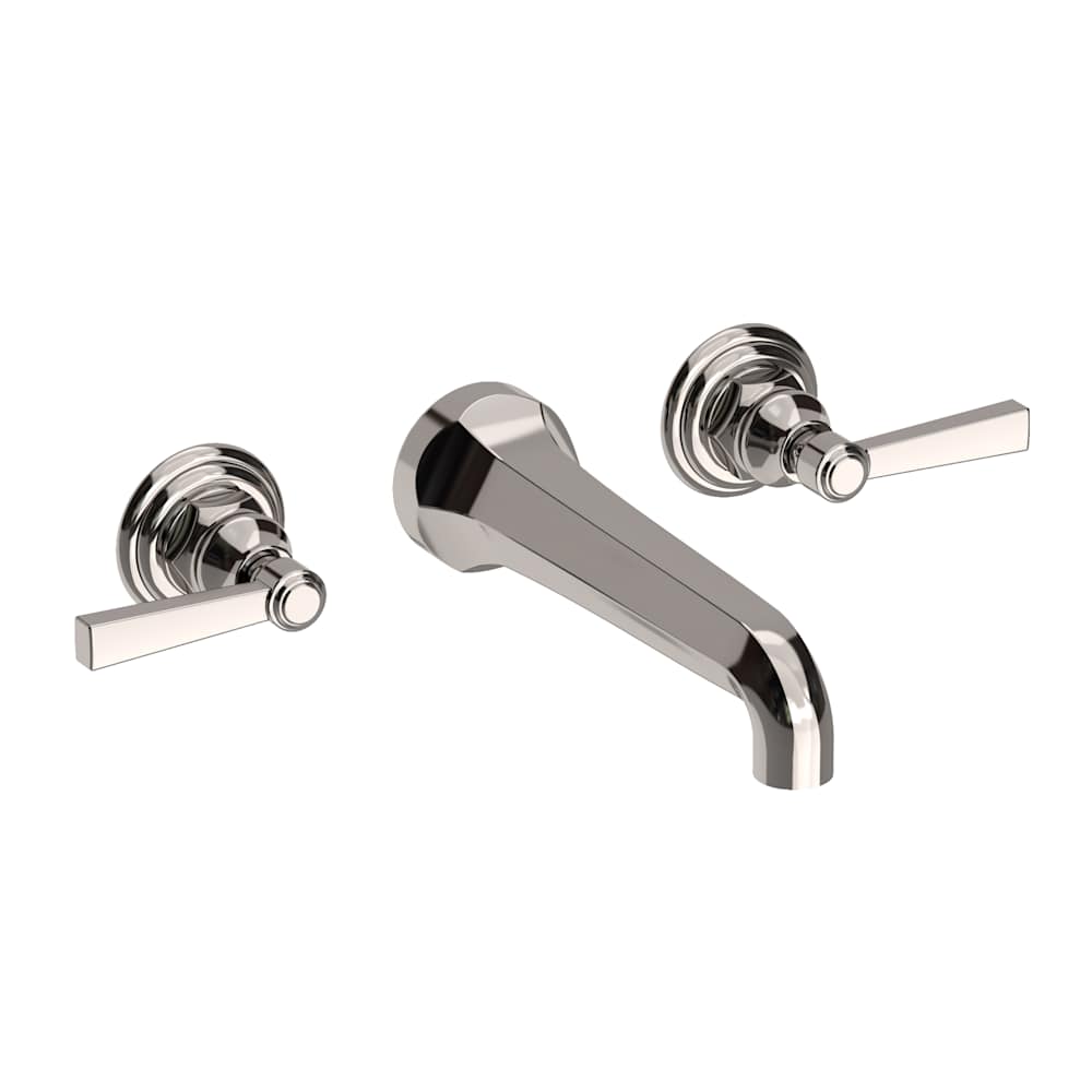 Astor 1.2 GPM Wall Mounted Widespread Bathroom Faucet with Lever Handles