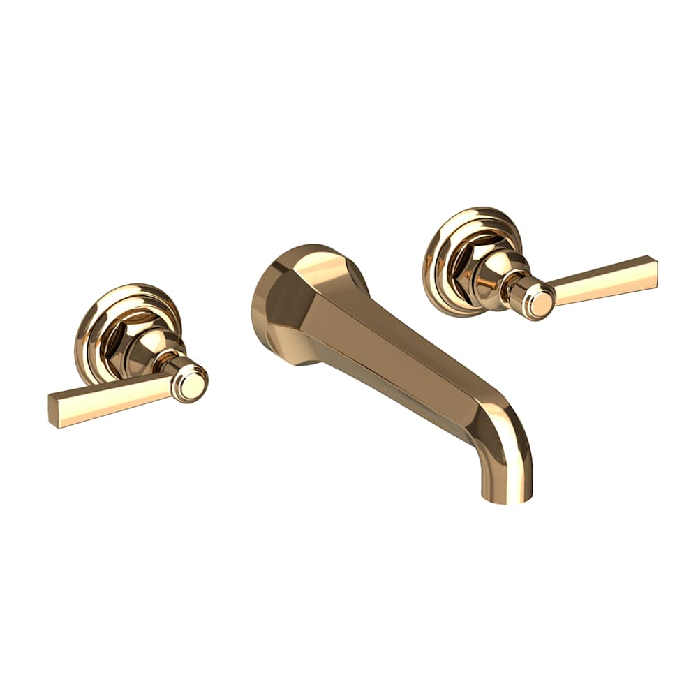 Astor 1.2 GPM Wall Mounted Widespread Bathroom Faucet with Lever Handles