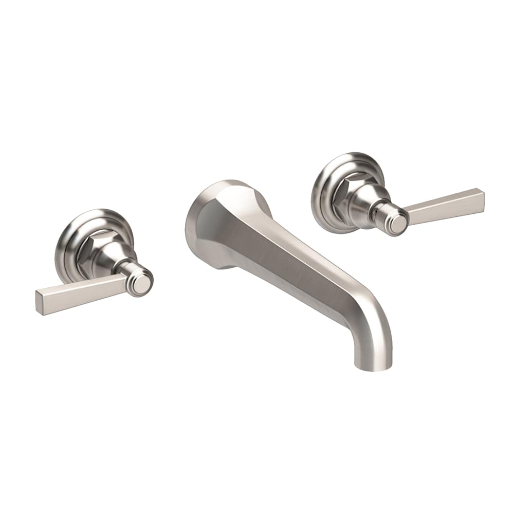 Astor 1.2 GPM Wall Mounted Widespread Bathroom Faucet with Lever Handles
