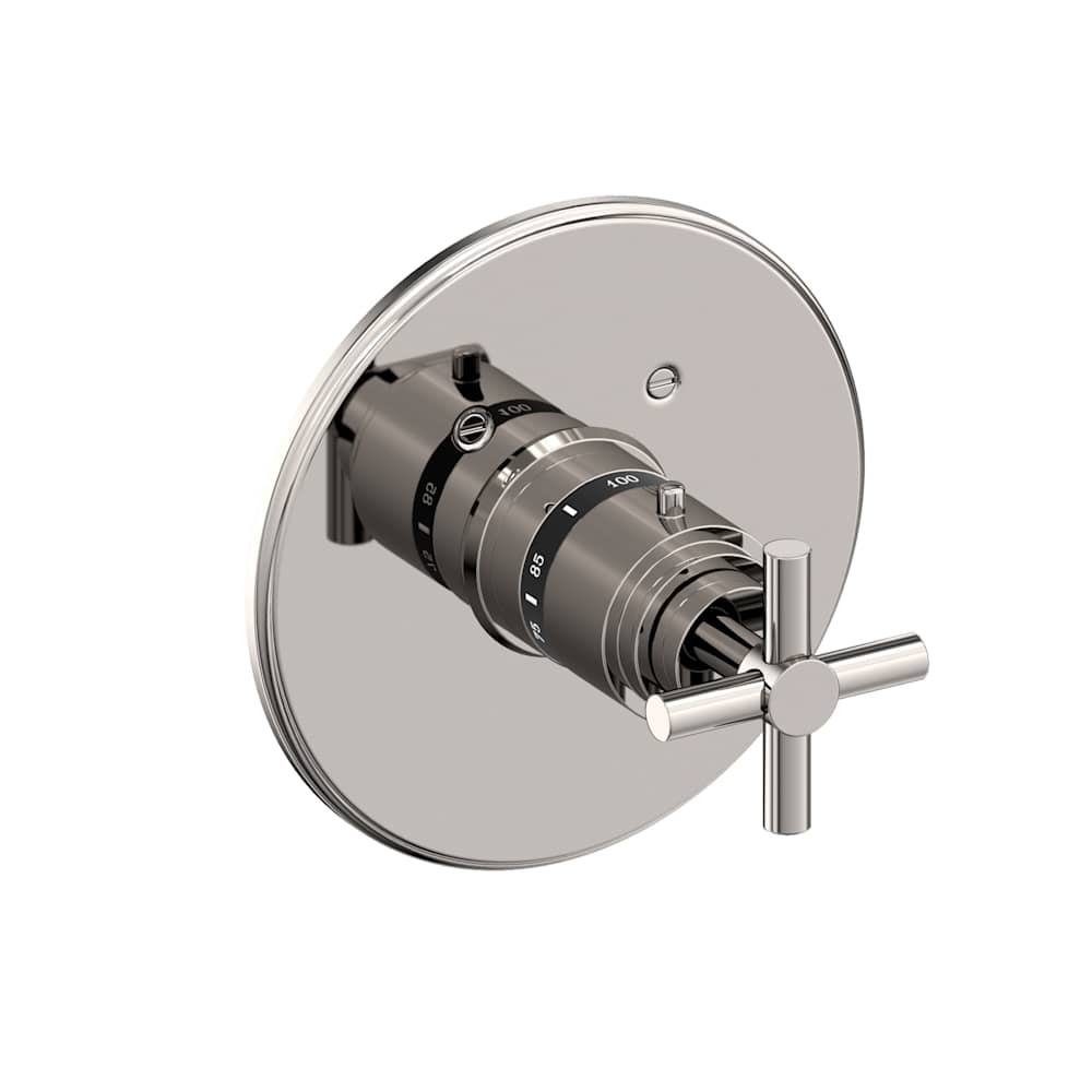 East Linear Thermostatic Valve Trim Only with 1 Cross Handles - Less Rough In