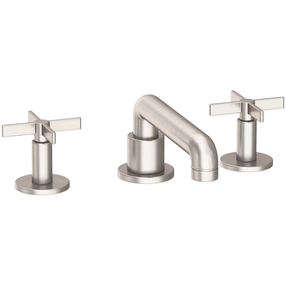 Tolmin 1.2 GPM Widespread Bathroom Faucet with Cross Handles and Angled Spout
