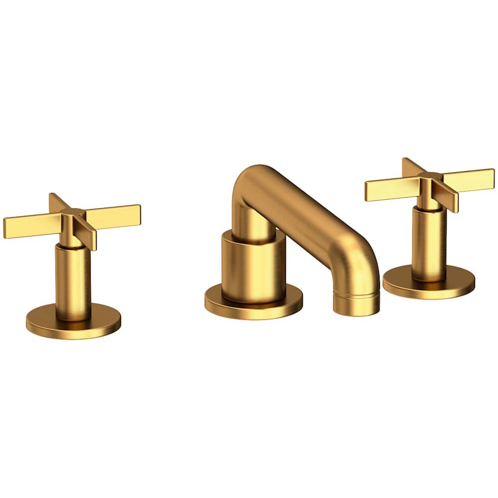 Tolmin 1.2 GPM Widespread Bathroom Faucet with Cross Handles and Angled Spout