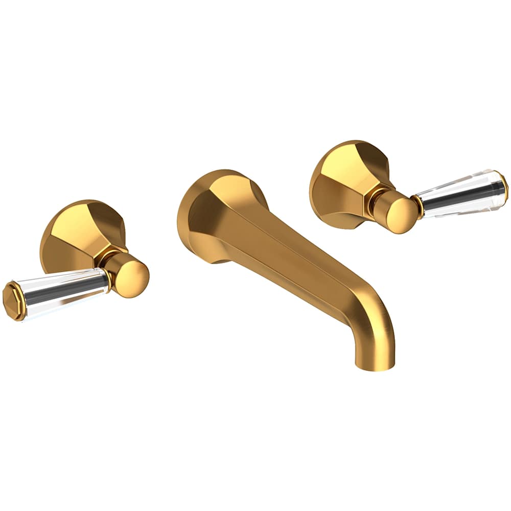 Metropole 1.2 GPM Wall Mounted Widespread Bathroom Faucet with Crystal Lever Handle