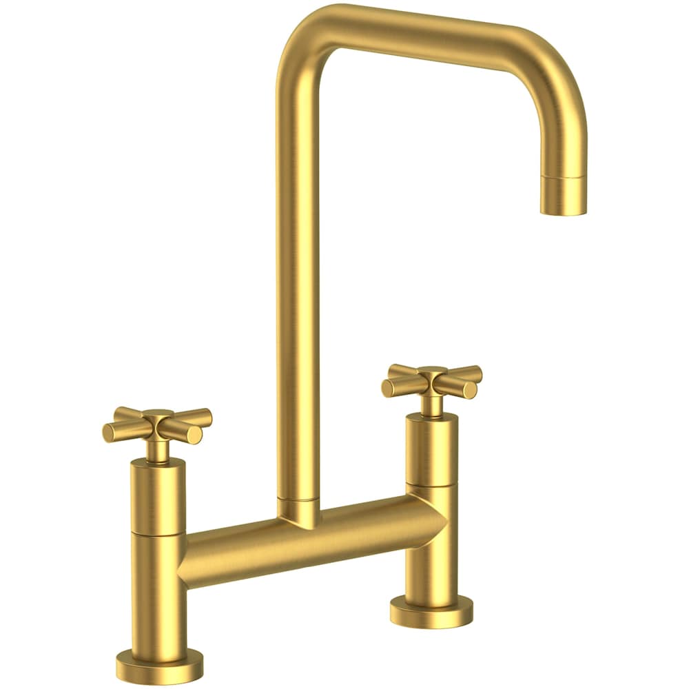 East Square 1.8 GPM Widespread Bridge Kitchen Faucet with Cross Handles