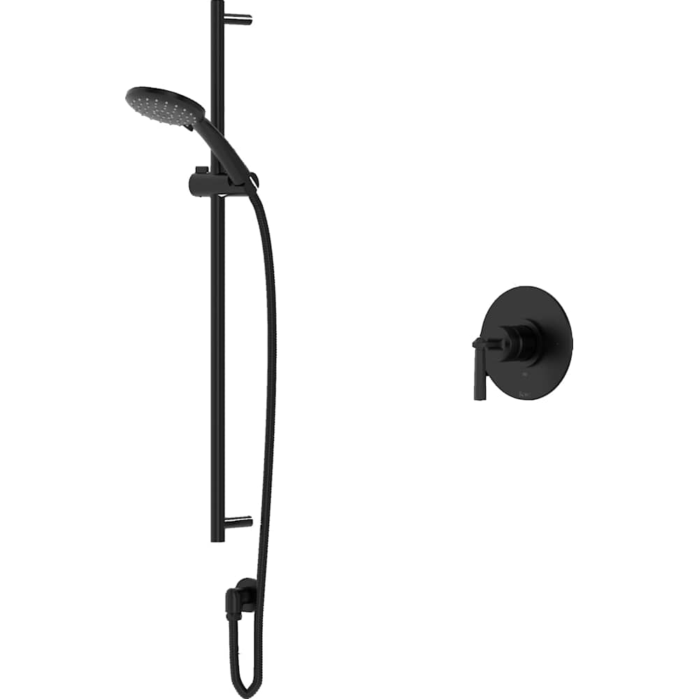 Modelle Pressure Balanced Shower System with Hand Shower, Slide Bar, Hose, and Valve Trim