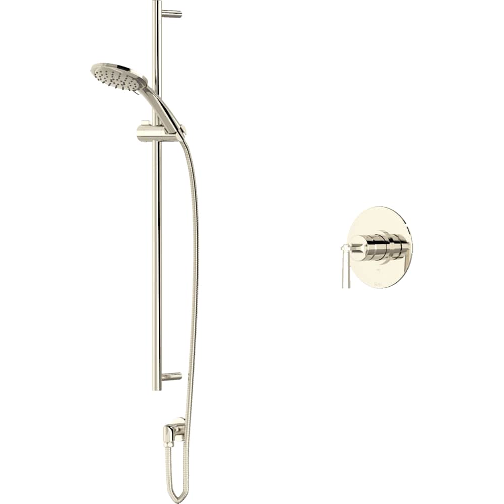 Modelle Pressure Balanced Shower System with Hand Shower, Slide Bar, Hose, and Valve Trim