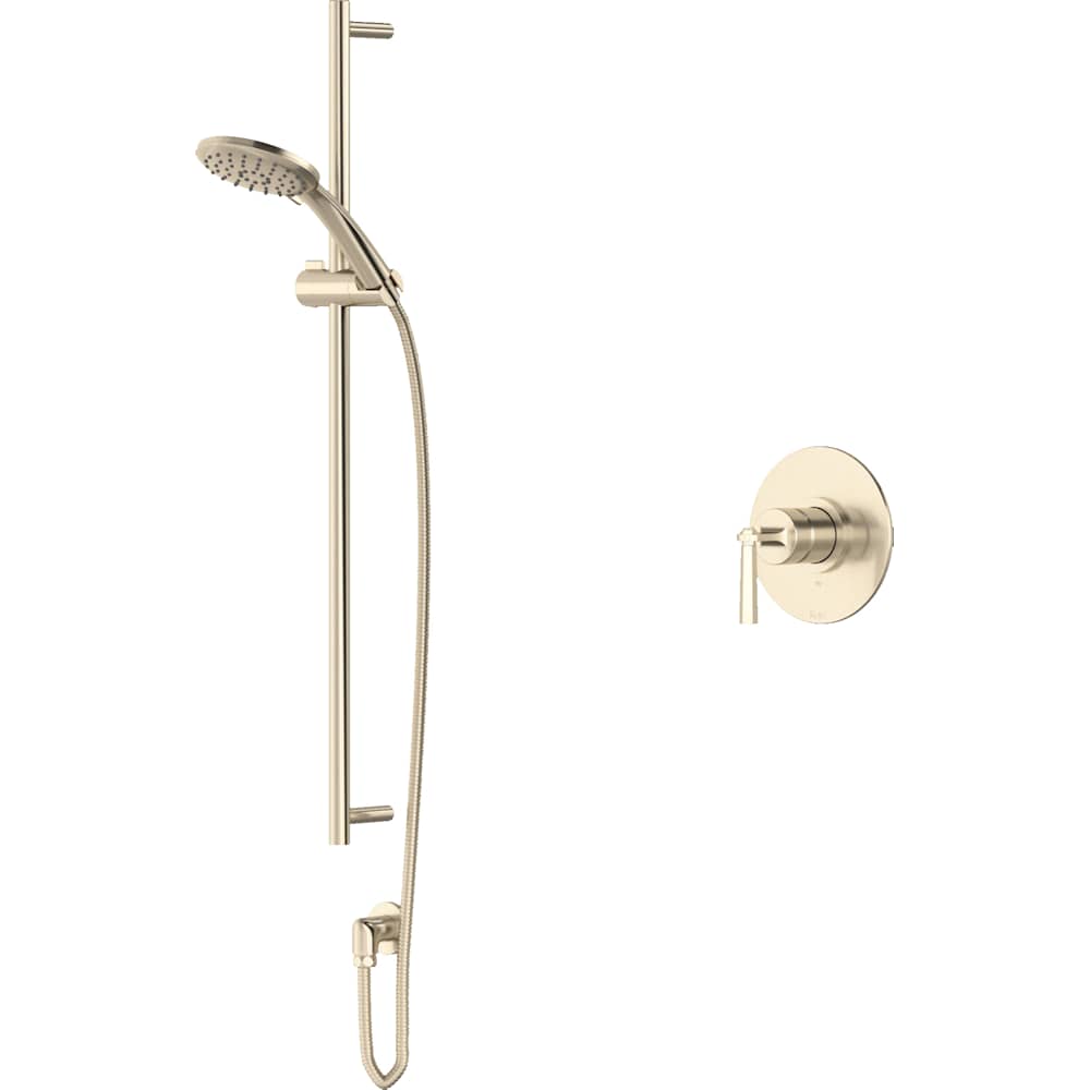 Modelle Pressure Balanced Shower System with Hand Shower, Slide Bar, Hose, and Valve Trim