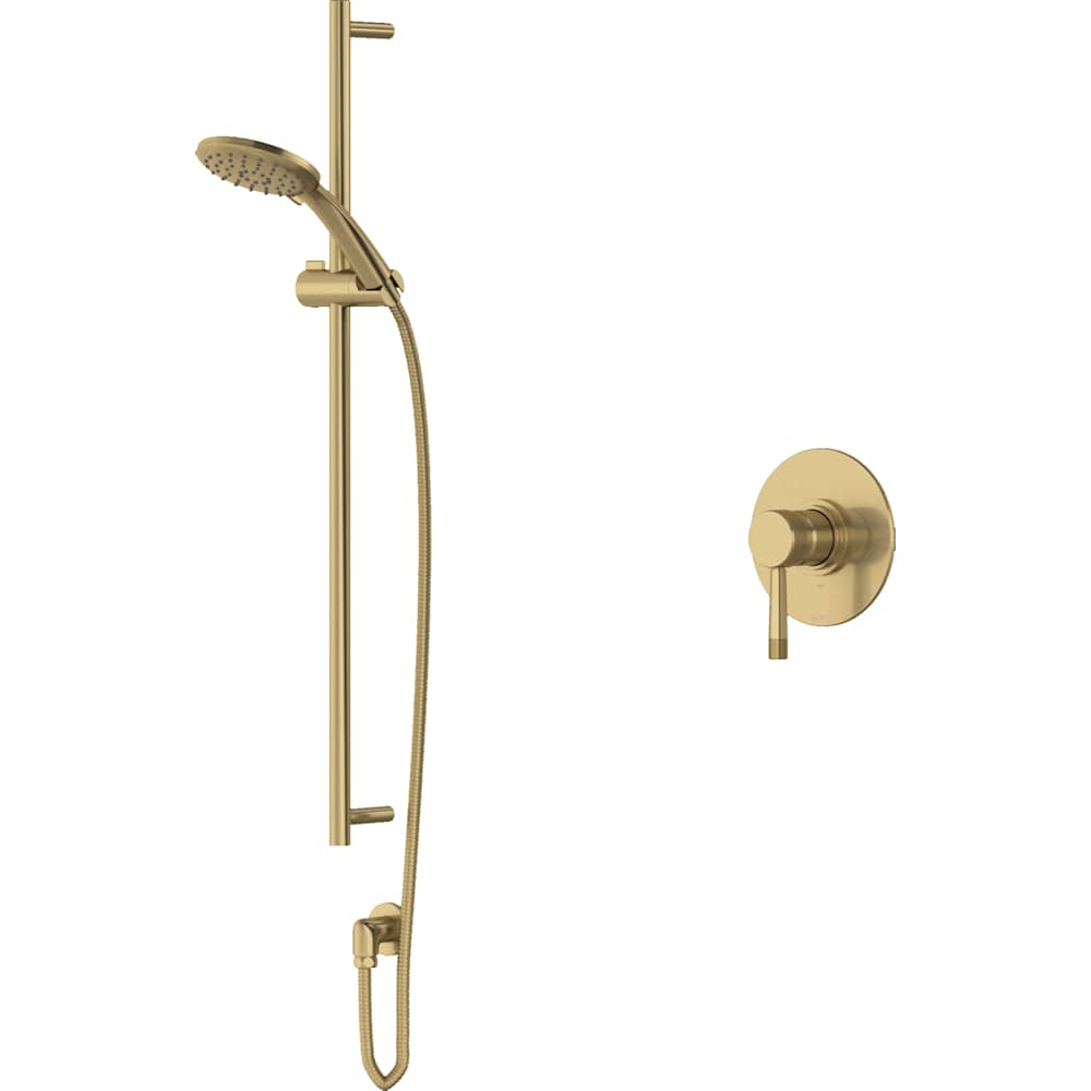 Amahle Pressure Balanced Shower System with Hand Shower, Slide Bar, Hose, and Valve Trim
