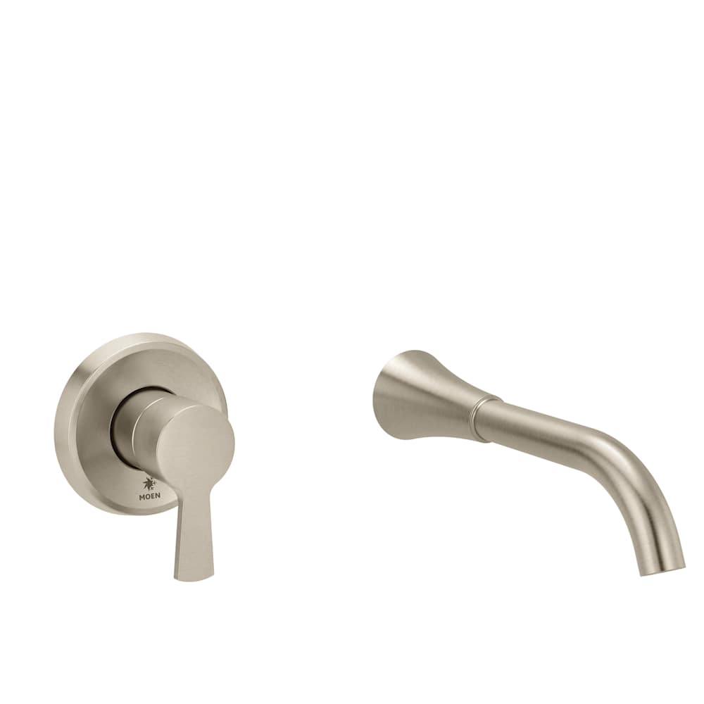 Moen Colinet 1.2 GPM Wall Mounted Widespread Bathroom Faucet Brushed Gold