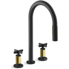 Matte Black / Brushed Moderne Brass