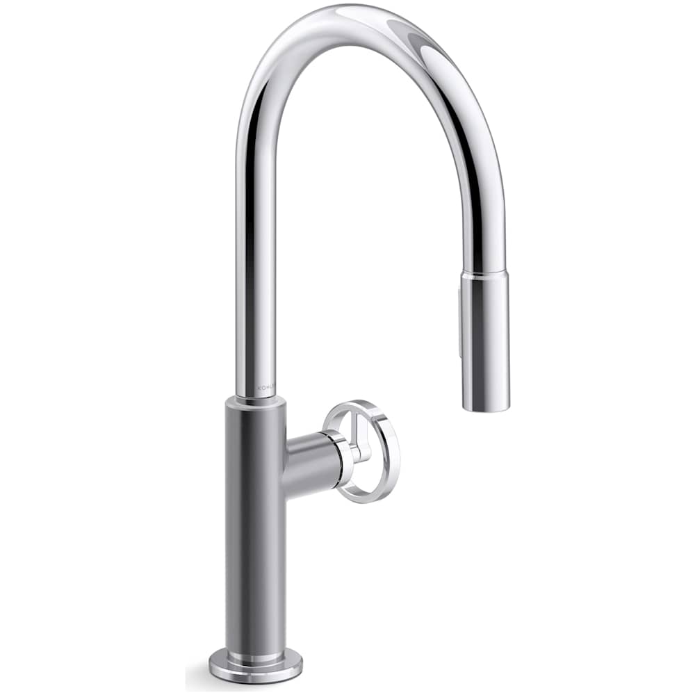 Billet 1.5 GPM Single Hole Pull Down Kitchen Faucet