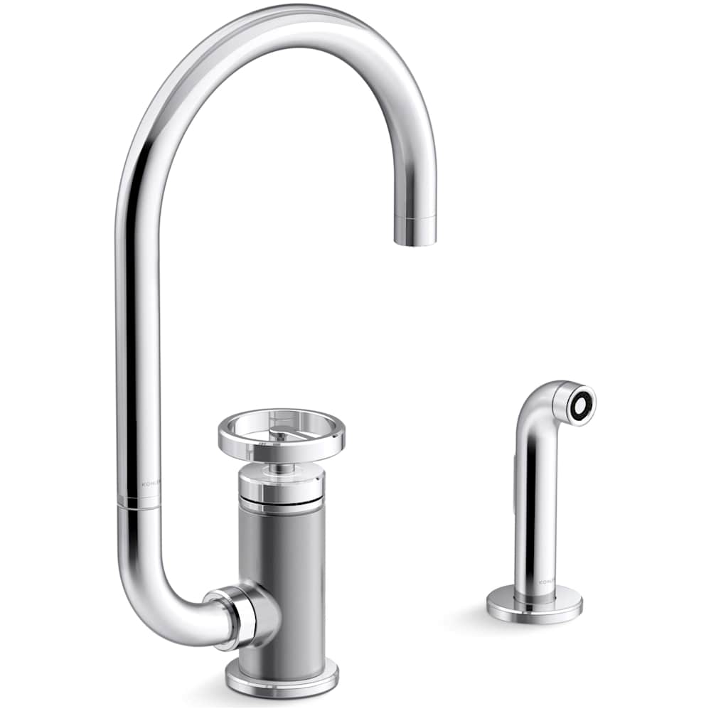 Billet 1.5 GPM Single Hole Kitchen Faucet - Includes Side Spray