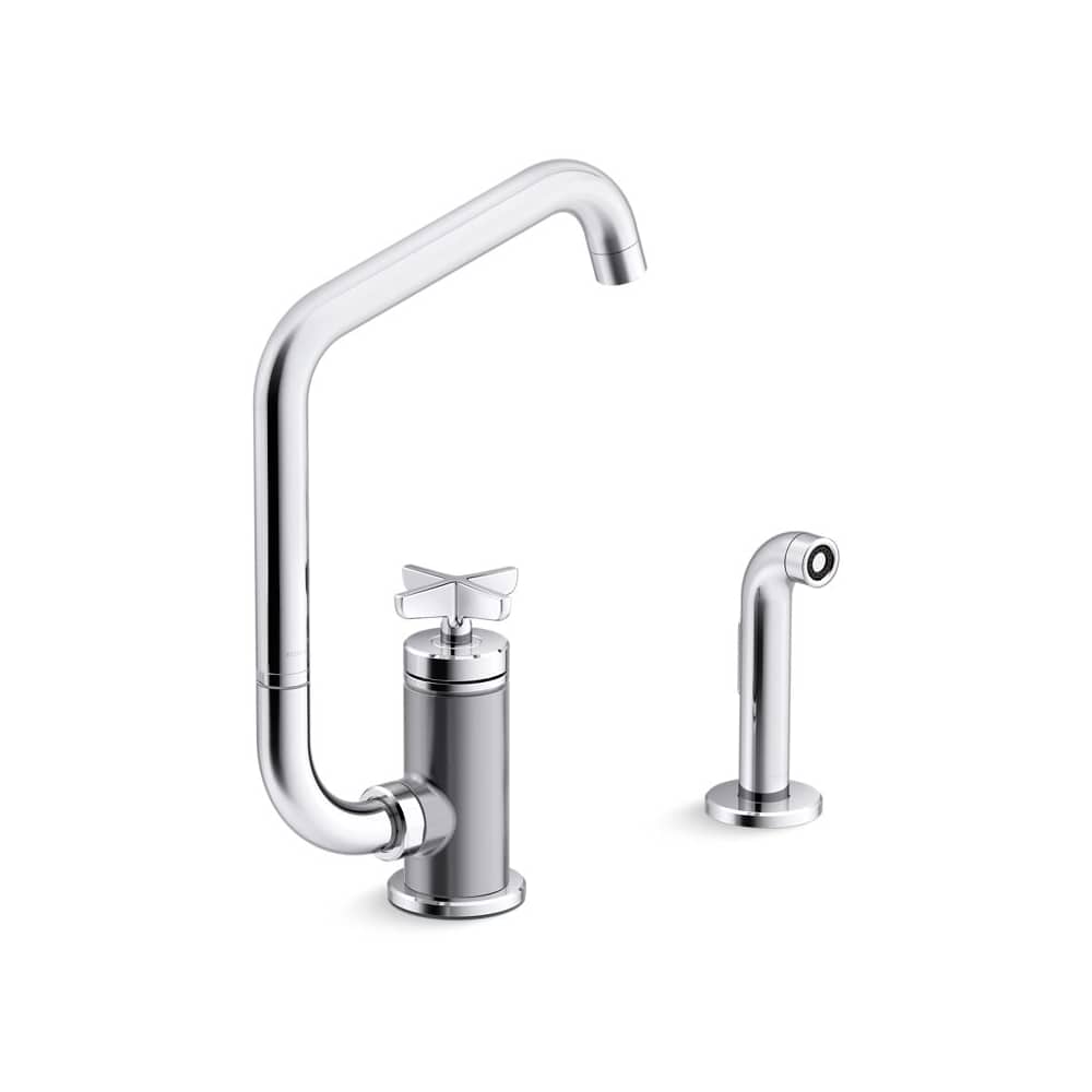 Billet 1.5 GPM Single Hole Kitchen Faucet - Includes Side Spray and Two Function Aerator
