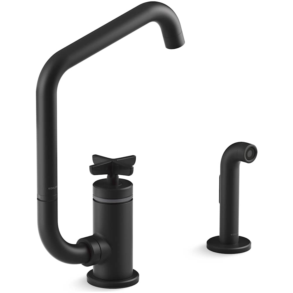 Billet 1.5 GPM Single Hole Kitchen Faucet - Includes Side Spray and Two Function Aerator