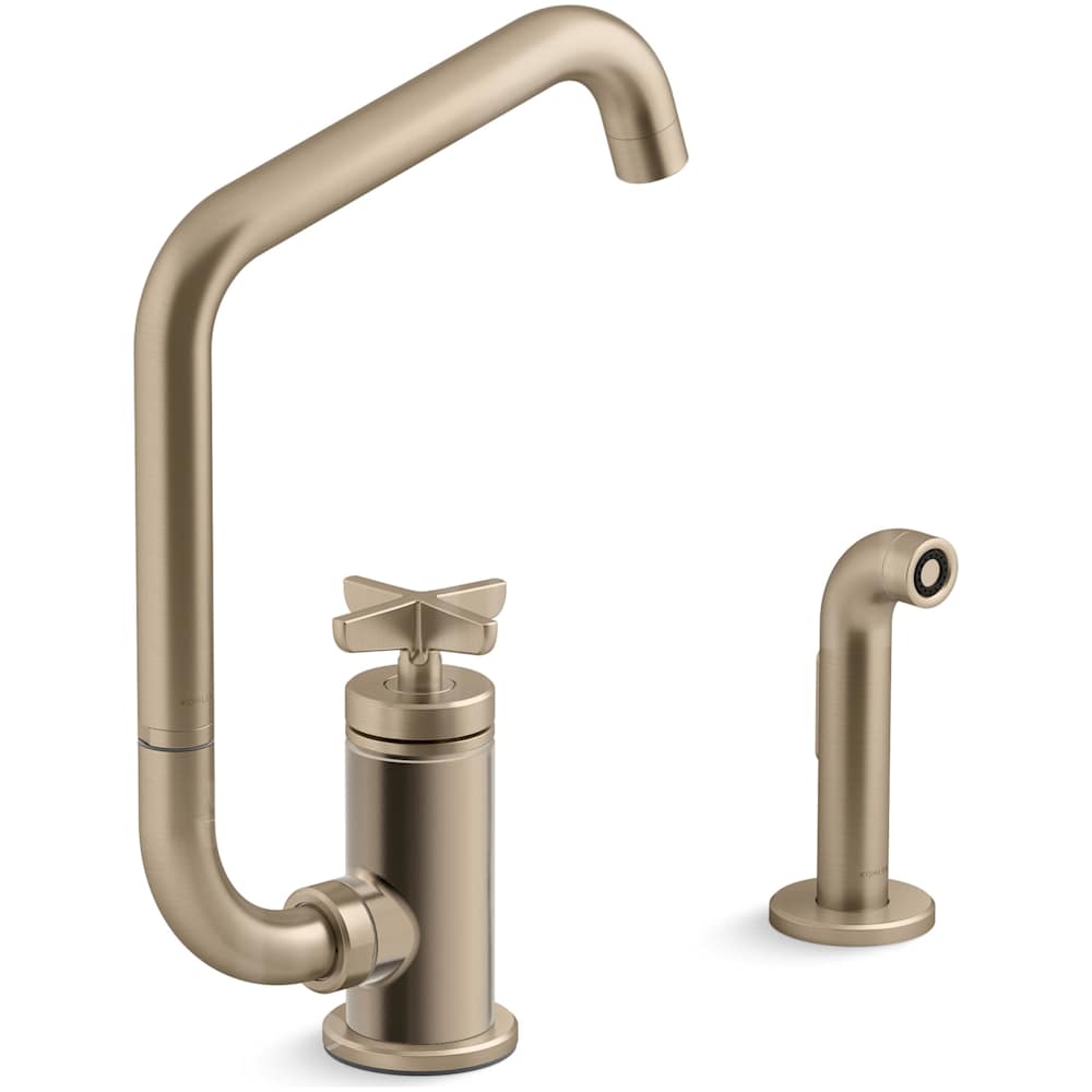 Billet 1.5 GPM Single Hole Kitchen Faucet - Includes Side Spray and Two Function Aerator