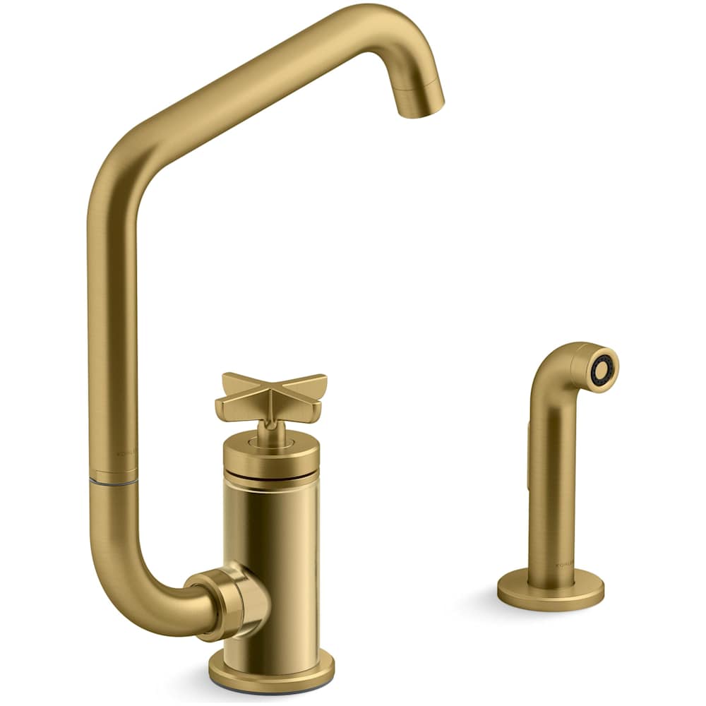 Billet 1.5 GPM Single Hole Kitchen Faucet - Includes Side Spray and Two Function Aerator