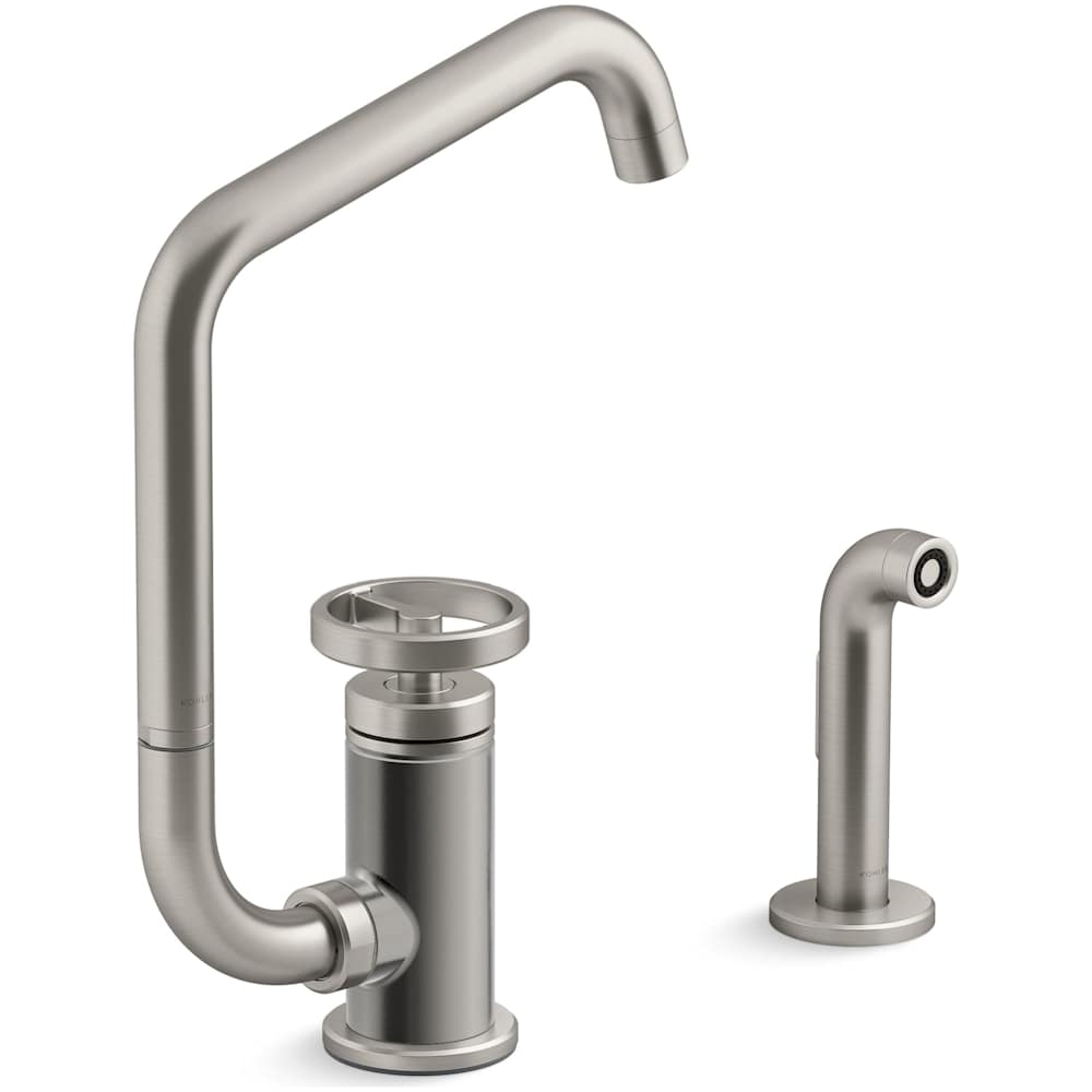 Billet 1.5 GPM Single Hole Kitchen Faucet - Includes Side Spray and SoftRinse Spray Function