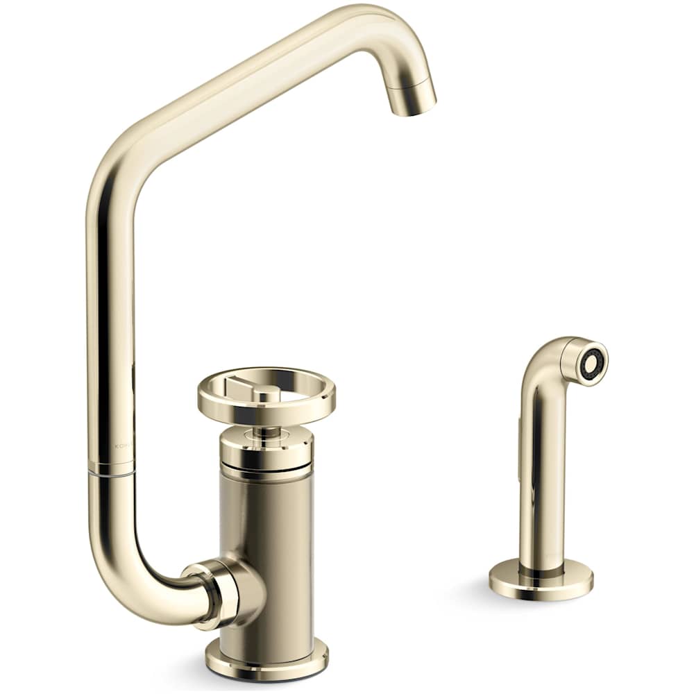 Billet 1.5 GPM Single Hole Kitchen Faucet - Includes Side Spray and SoftRinse Spray Function