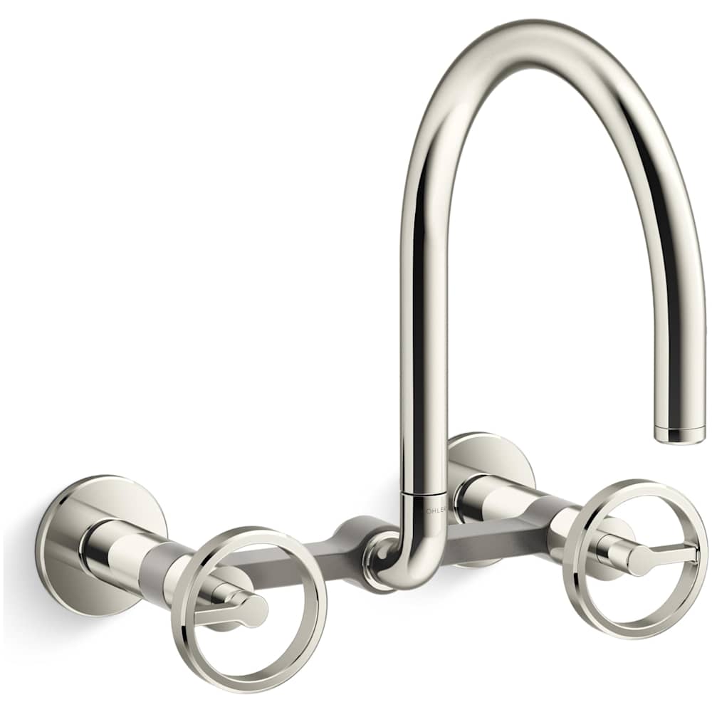 Billet 1.5 GPM Wall Mounted Widespread Bridge Kitchen Faucet