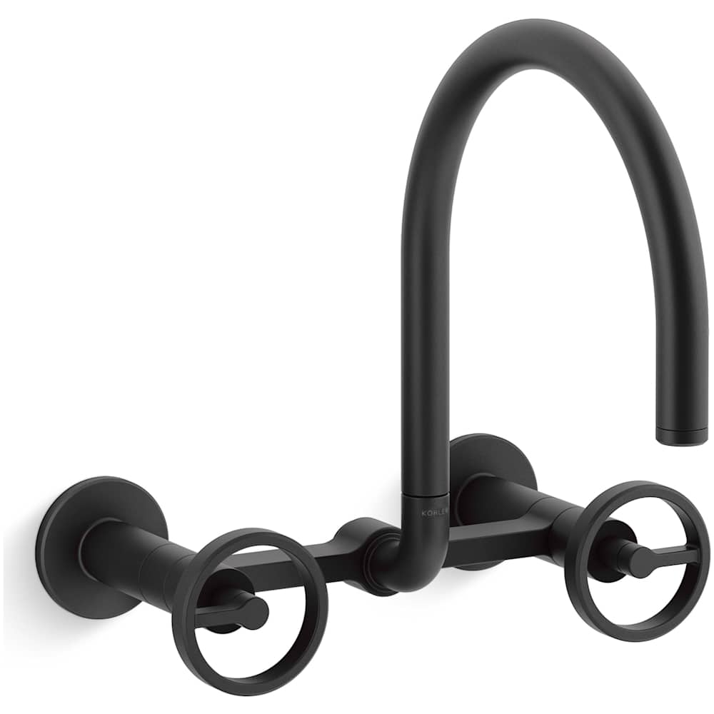 Billet 1.5 GPM Wall Mounted Widespread Bridge Kitchen Faucet