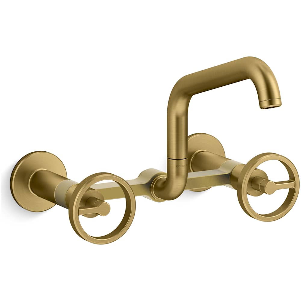 Billet 1.5 GPM Wall Mounted Widespread Bridge Kitchen Faucet