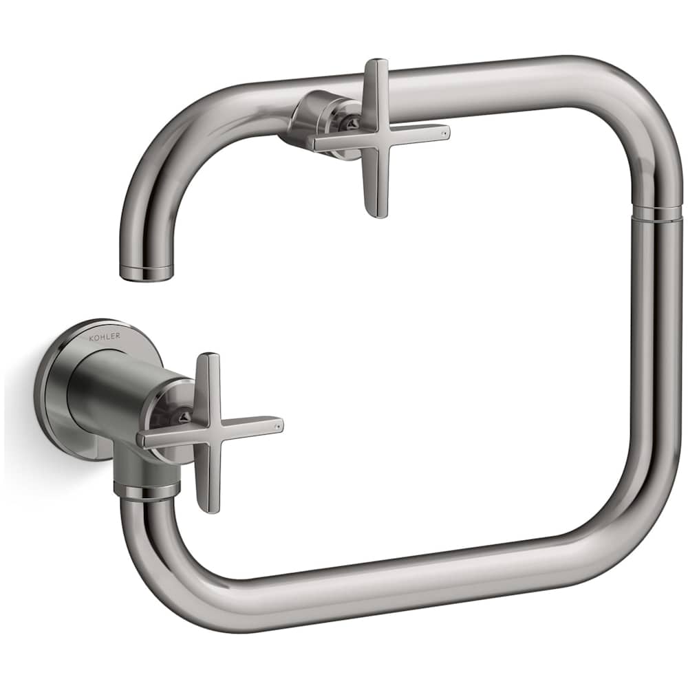 Billet 3.2 GPM Wall Mounted Single Hole Pot Filler with Dual Cross Handles