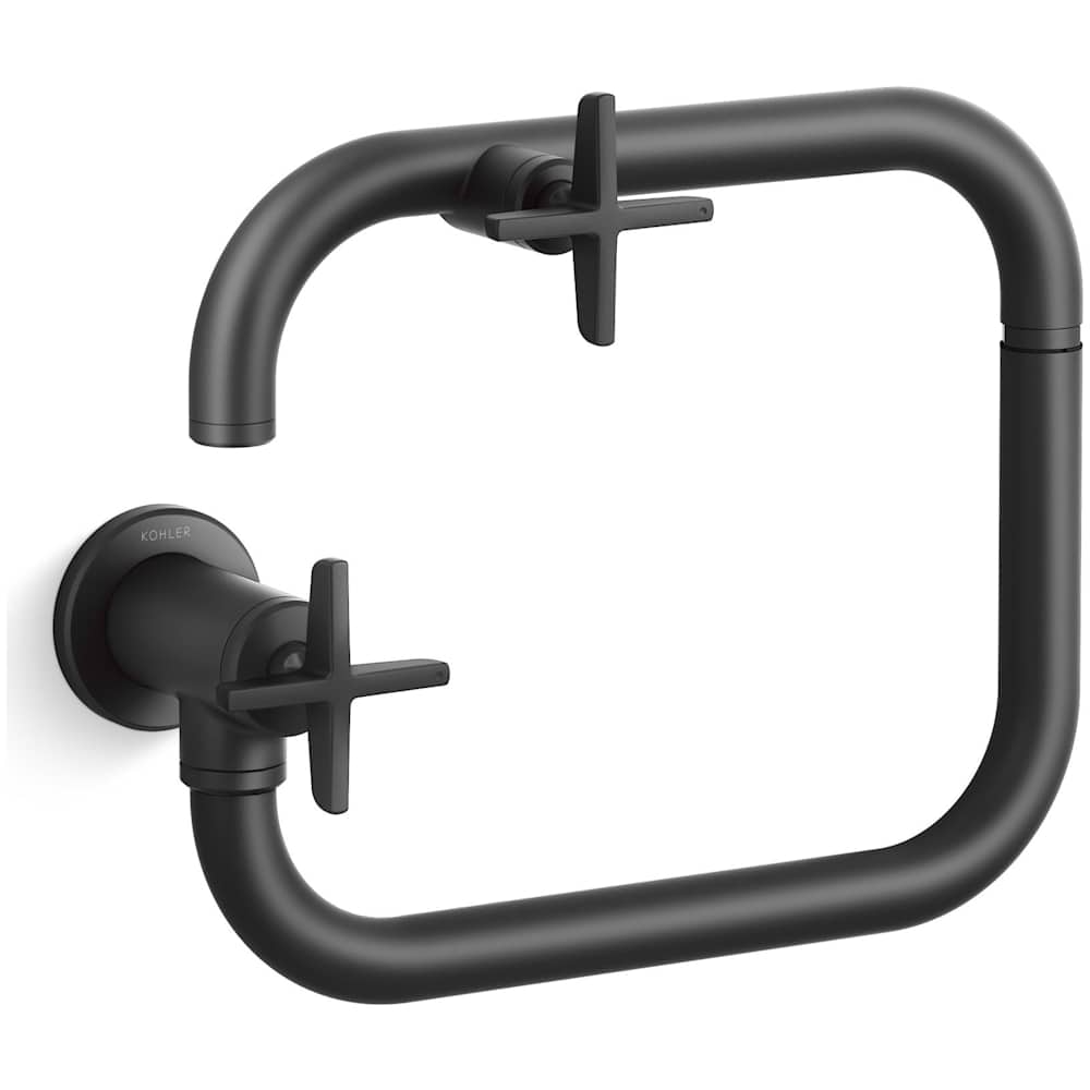 Billet 3.2 GPM Wall Mounted Single Hole Pot Filler with Dual Cross Handles