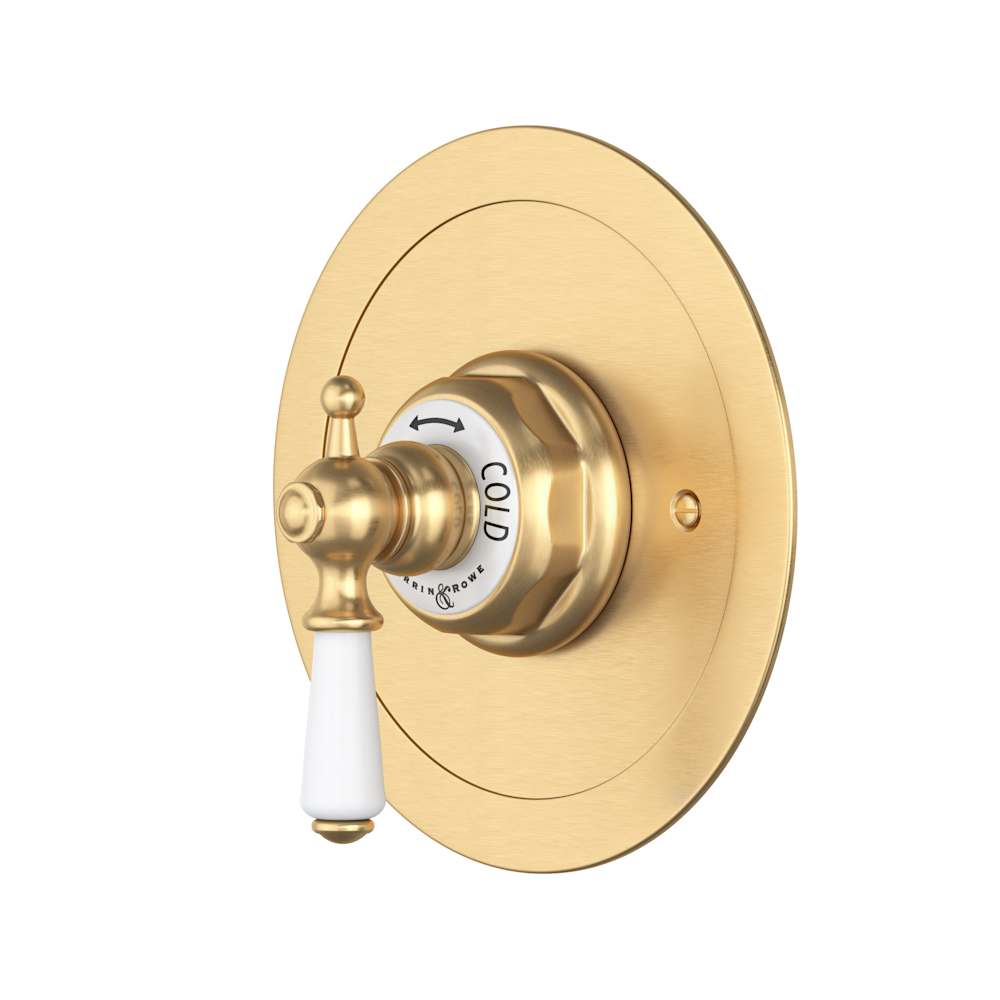 Edwardian Thermostatic Valve Trim Only with Single Lever Handle - Less Rough In