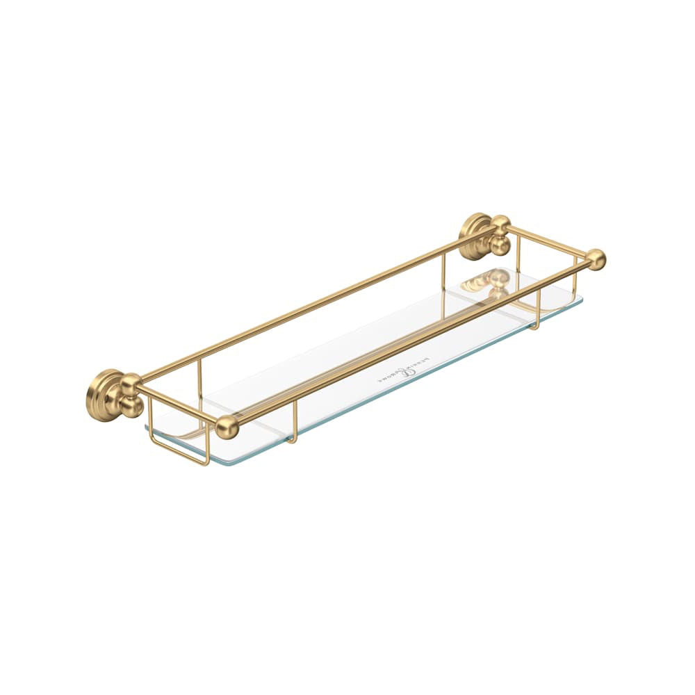 Edwardian 22" Brass Bathroom Shelf