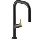 Matte Black / Brushed Moderne Brass