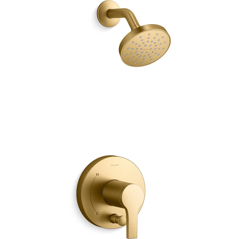 Elate Shower Only Trim Package with 2.5 GPM Single Function Shower Head and MasterClean Technology