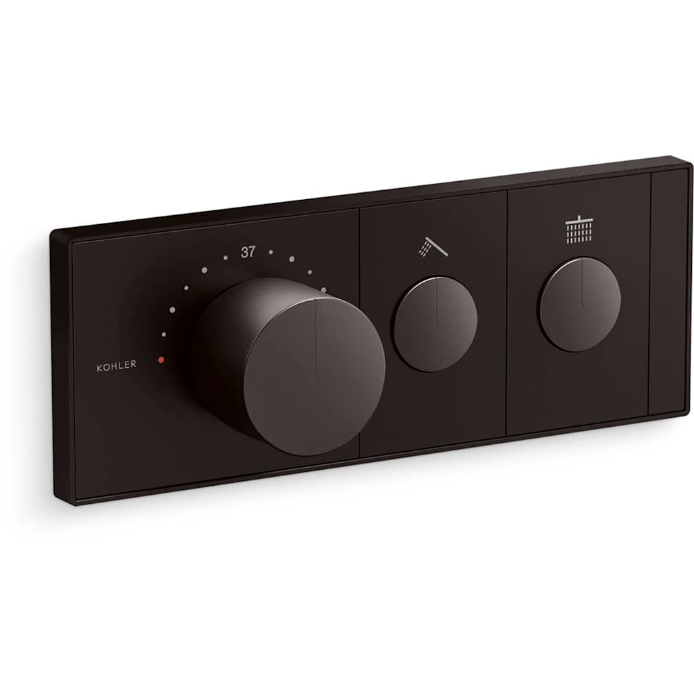 Anthem Two Function Thermostatic Valve Trim Only with Single Knob Handle, Integrated Diverter, and Volume Control - Less Rough In