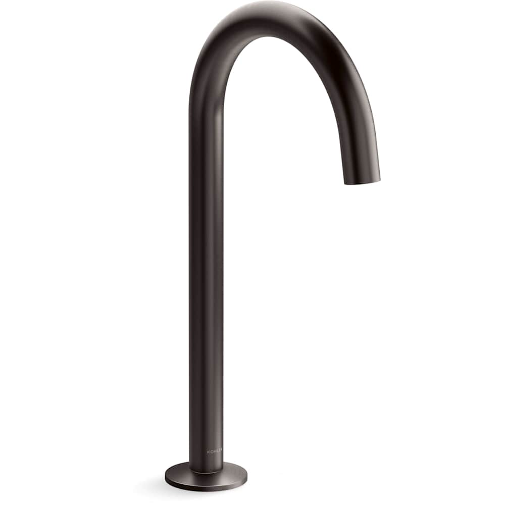 Components 1.2 GPM Vessel Widespread Bathroom Faucet with Tube Design Spout and Drain Assembly- Less Handles