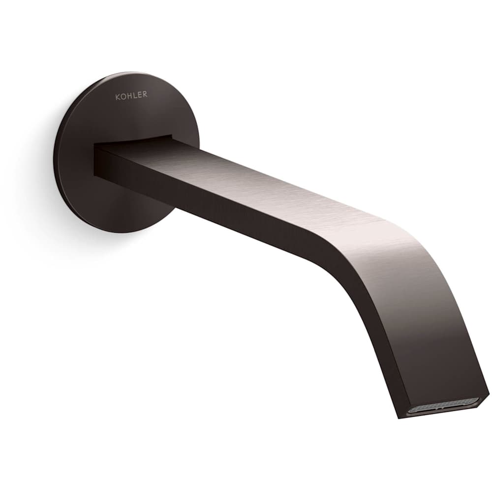 Components 1.2 GPM Wall Mounted Widespread Bathroom Faucet with Ribbon Design Spout - Less Handles