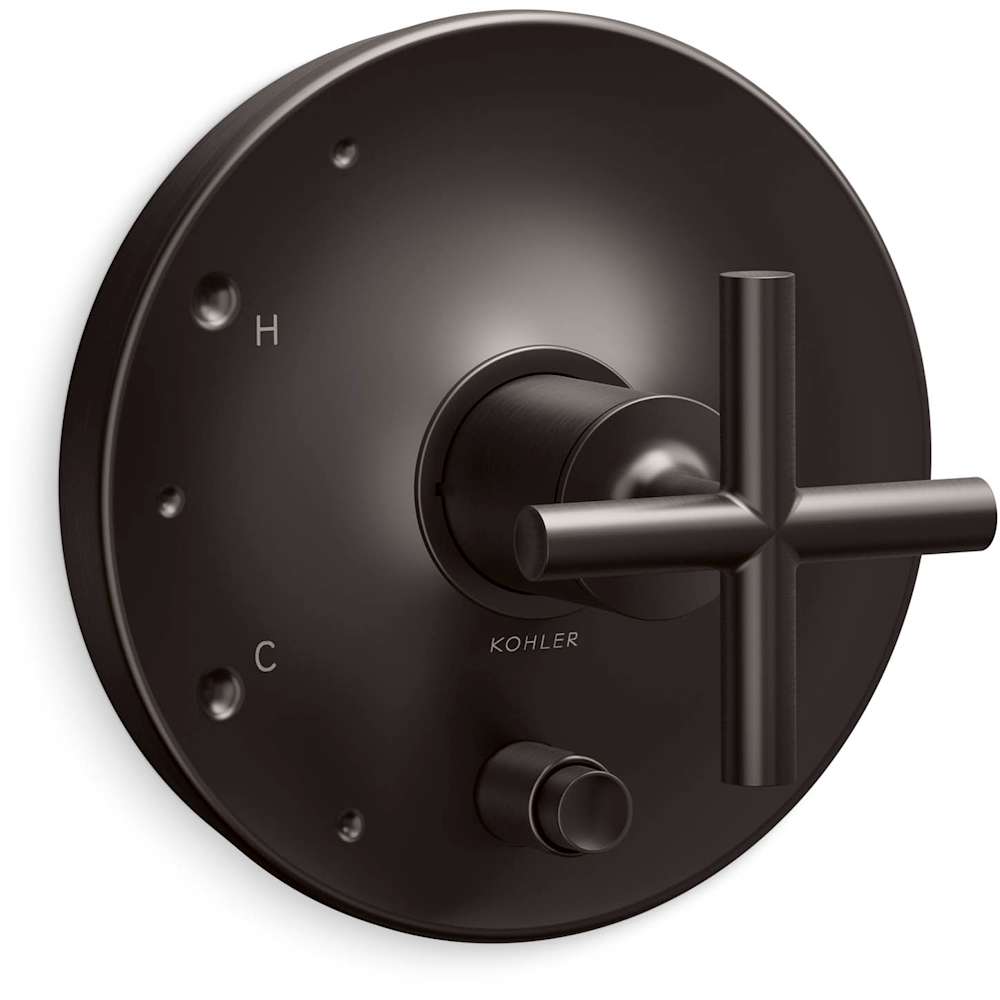 Purist Two Function Pressure Balanced Valve Trim Only with Single Cross Handle and Integrated Diverter - Less Rough In