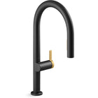 Matte Black / Brushed Moderne Brass