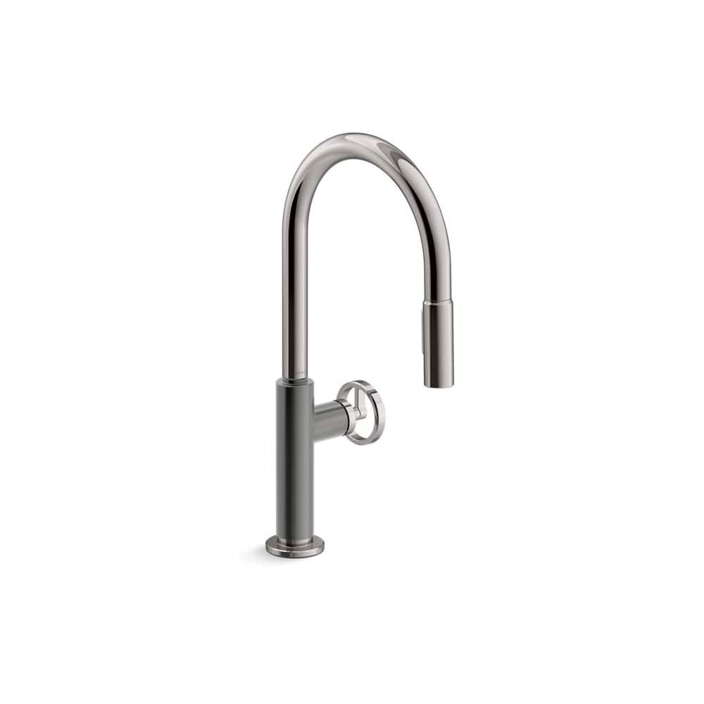 Billet Touchless Pull-Down Kitchen Sink Faucet with Two-Function Sprayhead