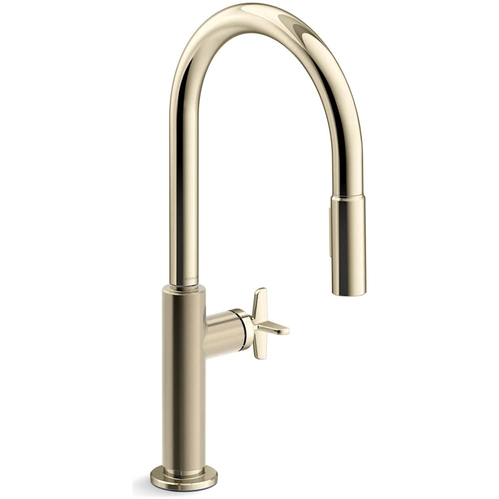 Billet 1.5 GPM Single Hole Pull Down Kitchen Faucet