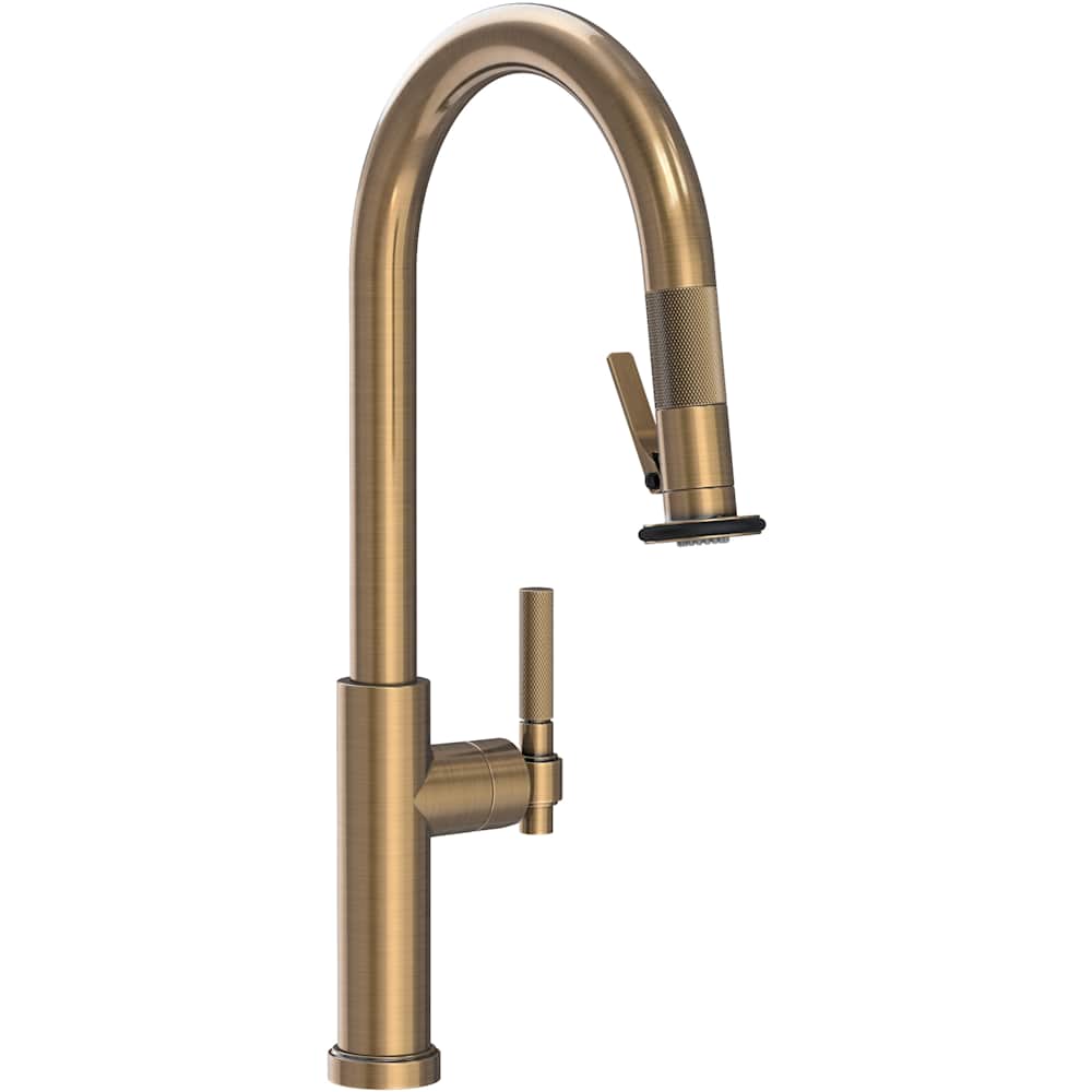 Muncy 1.8 GPM Single Hole Pull Down Kitchen Faucet with Knurled Lever Handle