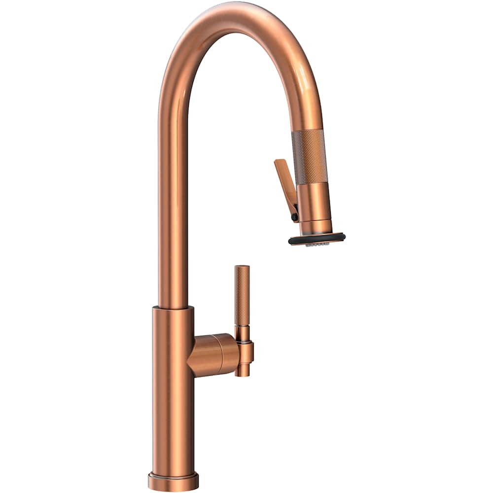 Muncy 1.8 GPM Single Hole Pull Down Kitchen Faucet with Knurled Lever Handle