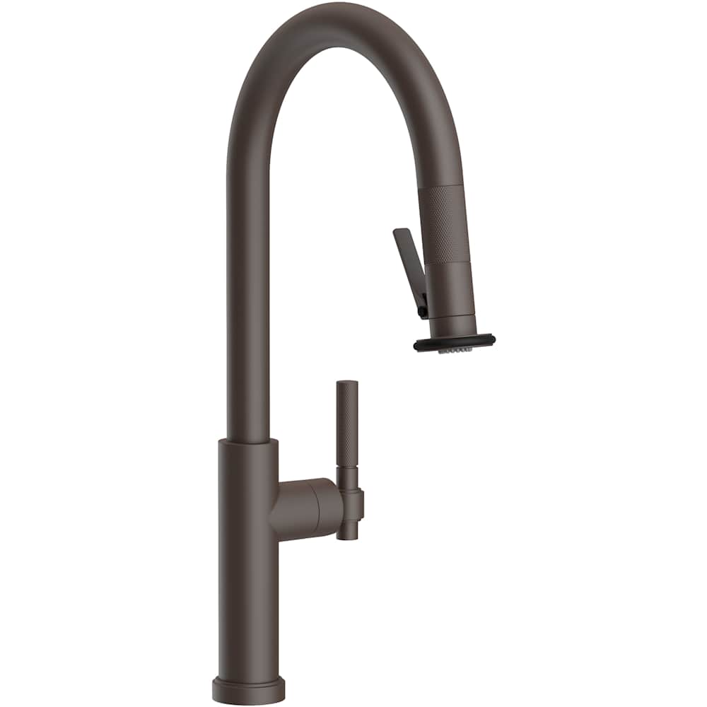 Muncy 1.8 GPM Single Hole Pull Down Kitchen Faucet with Knurled Lever Handle