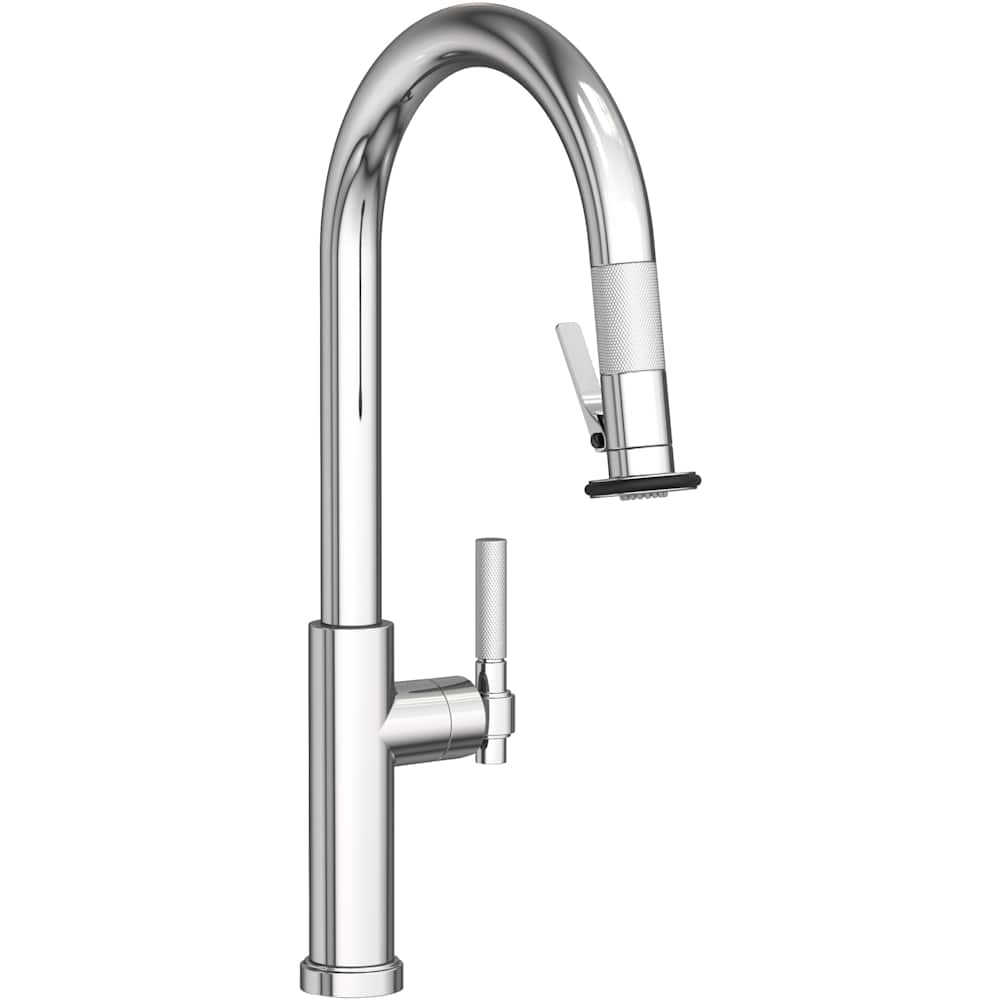 Muncy 1.8 GPM Single Hole Pull Down Kitchen Faucet with Knurled Lever Handle